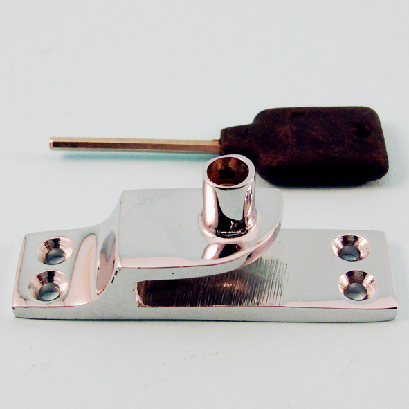 THD109/CP • Standard • Polished Chrome • Locking Keeper For Straight Arm Sash Fasteners